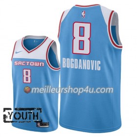 Maillot Basket Enfant Sacramento Kings Bogdan Bogdanovic 8 2018-19 Nike City Edition Bleu Swingman